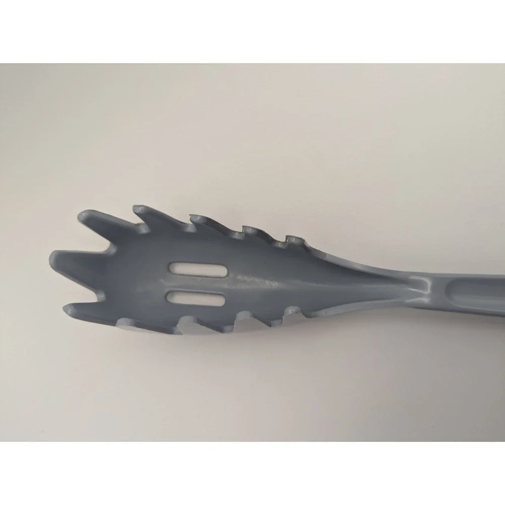 Vintage Gray Nylon Plastic Spaghetti Slotted Server Spoon‎ Pasta Utensil Kitchen